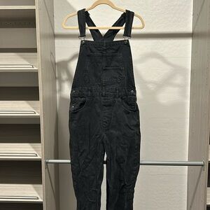 We The Free Ziggy Denim Overalls in mineral black, size medium